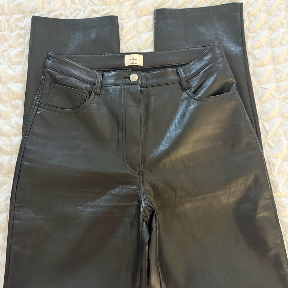 Wilfred Aritzia me lime faux pants 8